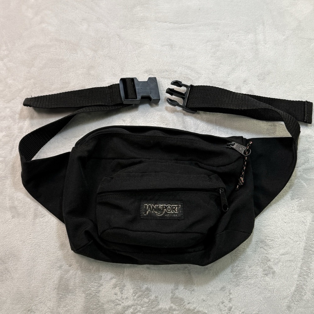 VTG 1994 JanSport Fanny Pack Made in USA Embroidered Logo 90s Waist Bag Gorpcore